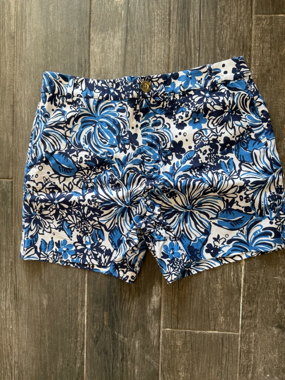 Lilly Pulitzer Navy & Blue Floral Shorts